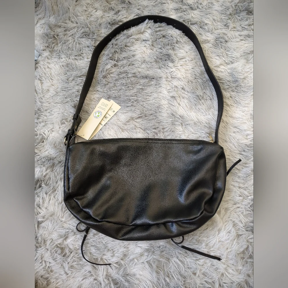 *NWT* No Boundaries Black Faux Leather Hobo Purse